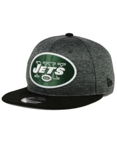 New Era New York Jets Heather Huge 9fifty Snapback Cap In Heather Charcoal/black