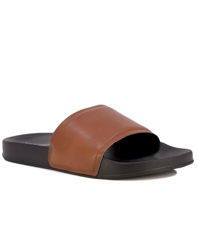Nine West Men's Tiago Slide Shoes Men's Shoes In Cognac