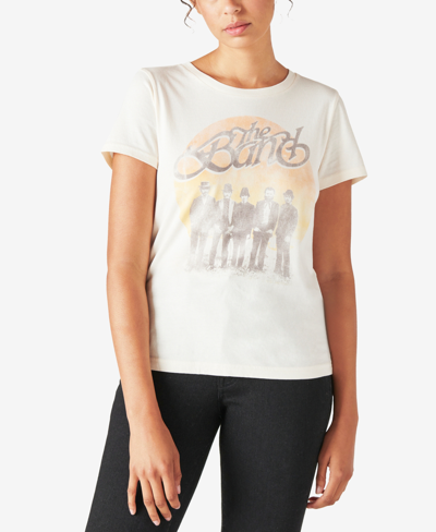 Lucky Brand Cotton The Band Graphic T-shirt In Pearled Ivory
