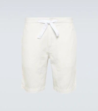 Orlebar Brown Rene Straight-leg Cotton And Linen-blend Drawstring Shorts In White