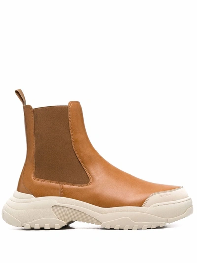 Gmbh Chunky Slip-on Boots In Beige