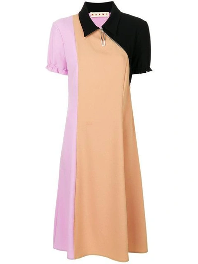 Marni Colourblocked Dress With Collar