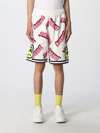 Barrow Bubble Logo Cotton Jersey Shorts In White