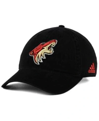 Adidas Originals Adidas Arizona Coyotes Core Slouch Cap In Black