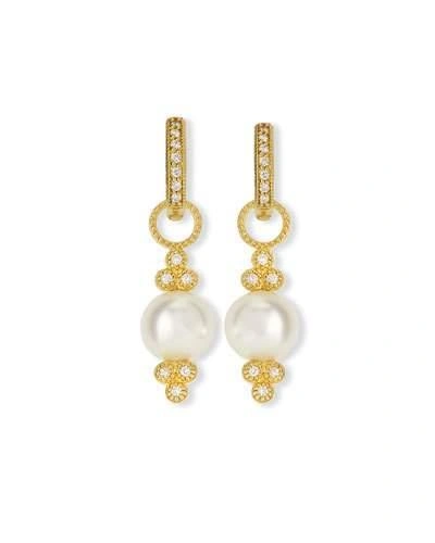Jude Frances Small 18k Gold Provence Pearl & Diamond Earring Charms