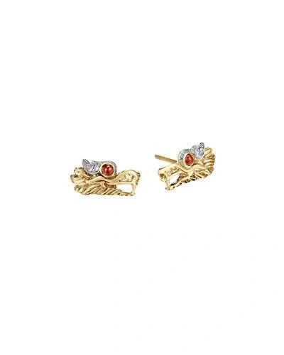 John Hardy Batu Naga 18k Gold Extra-small Dragon Stud Earrings