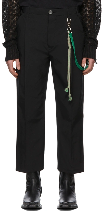 Song For The Mute Cropped Straight-leg Trousers In Schwarz