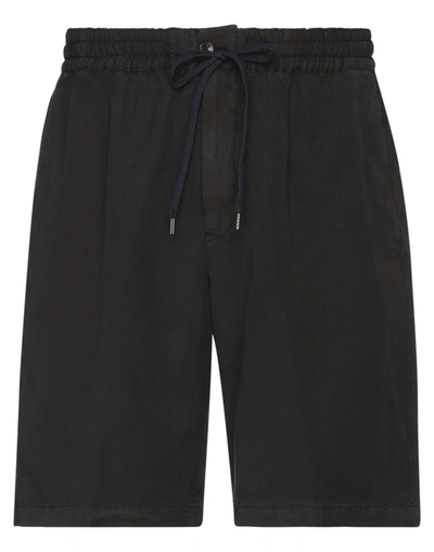 Pt Torino Black Bermuda Shorts In Black