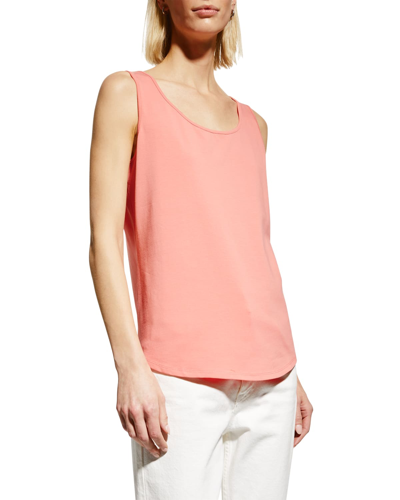Nic + Zoe Perfect High-low Stretch Cotton Tank In Val