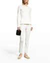 Capsule 121 The Mars Rib-knit Long-sleeve Top In Ivory