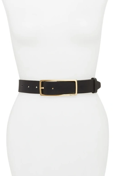 Rag & Bone Rebound Leather Belt In Black