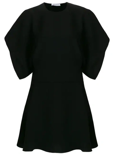 Jw Anderson Satin-back Crepe Dress In Black