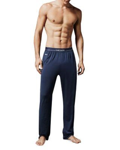 Lacoste Tencel Lounge Pants In Mood Indigo