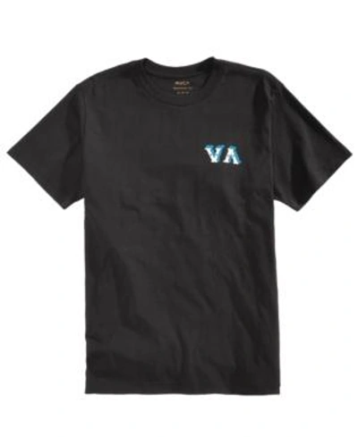 Rvca Men's Dash Logo Graphic-print T-shirt In Black