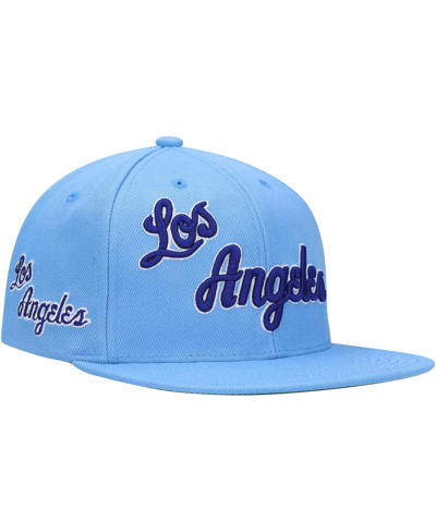 Mitchell & Ness Men's  Light Blue Los Angeles Lakers Hardwood Classics Xl Wordmark Snapback Hat