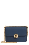 Tory Burch Mini Chelsea Leather Convertible Crossbody Bag - Blue In Royal Navy