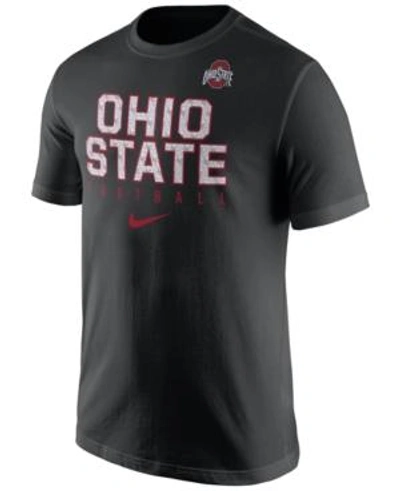 Nike Men's Ohio State Buckeyes Cotton Practice T-shirt In Black