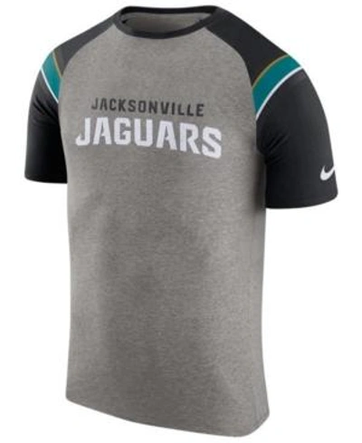 Nike Men's Jacksonville Jaguars Enzyme Shoulder Stripe T-shirt In Heather Gray