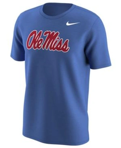 Nike Men's Ole Miss Rebels Alternate Logo T-shirt In Royalblue