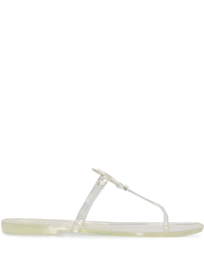 Tory Burch Neutral Mini Miller Jelly Sandals In White