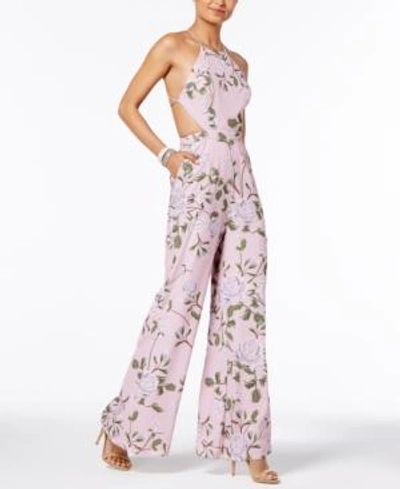 Fame And Partners Freesia Halter Jumpsuit In Cast Floral