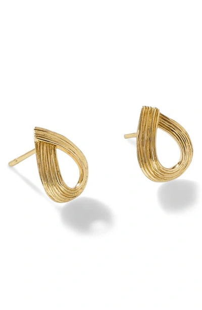John Hardy Bamboo 18k Yellow Gold Stud Earrings In 18k Gold