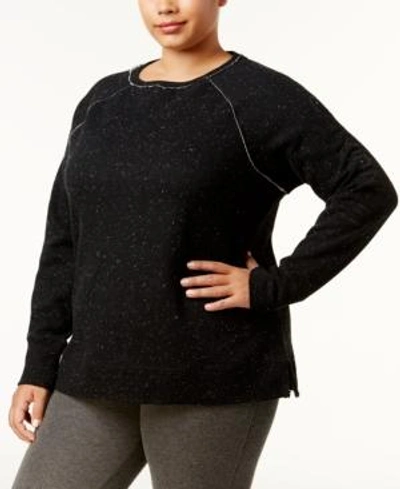 Calvin Klein Performance Plus Size Cotton Embroidered-logo Sweatshirt In Starry Night