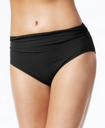 Profile By Gottex High-waist Ruched Bikini Bottoms Women's Swimsuit In Black