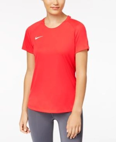 Nike Dry Academy Soccer Top In Siren Red/white