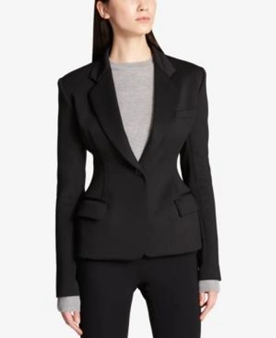 Dkny Exaggerated-fit Blazer In Black