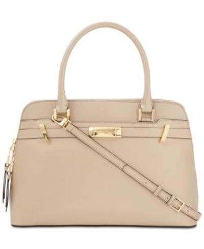 Calvin Klein Brooke Large Dome Satchel In Pale Gold