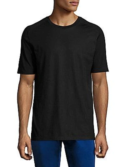 Hugo Boss Regular-fit Depusi Raw Edge Tee In Black