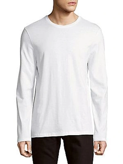 Vince Clean Jersey Cotton Long-sleeve Tee In Optic White