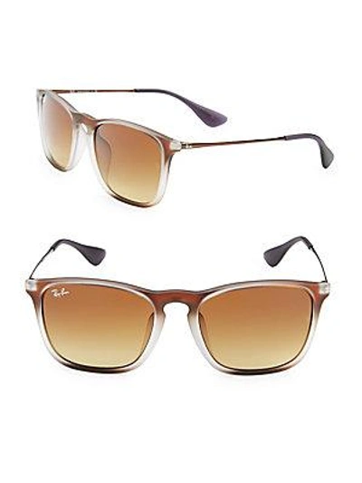Ray Ban Square Wayfarer Sunglasses In Brown