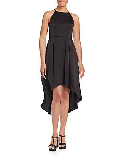 Aidan Mattox Strapless Puffed-skirt Dress In Black