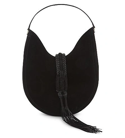 Altuzarra Ghianda Suede Shoulder Bag In Black