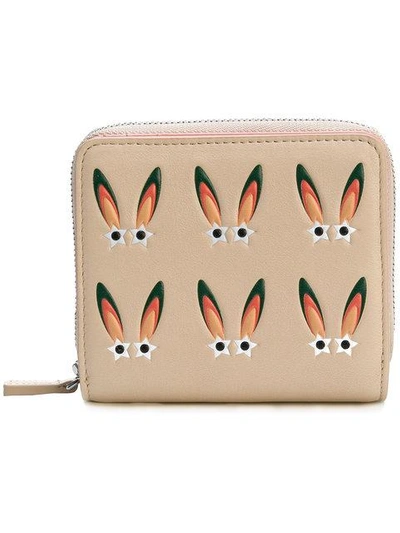 Mcm Star Eyed Bunny Zip Wallet