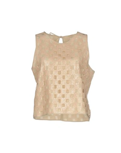 Msgm Tops In Beige