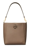 Tory Burch Mcgraw Bucket Bag In Silver Maple