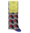 Ted Baker Geo Pattern Organic Cotton-blend Socks In Red