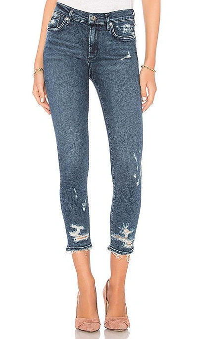 Agolde Sophie Distressed High Waist Crop Skinny Jeans In Paradox