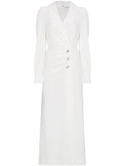 Alessandra Rich Hollywood Sable Crystal-embellished Dress In White