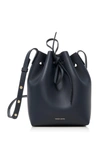 Mansur Gavriel Mini Bucket Leather Bag In Blue