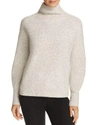 French Connection Urban Flossy Ribbed Knit Sweater In Light Oatmeal