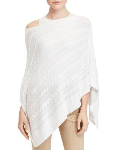 Ralph Lauren Lauren  Cable-knit Poncho In White