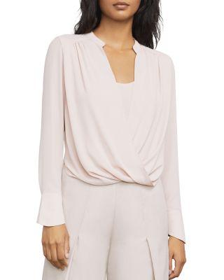 bcbgmaxazria jaklyn draped front blouse