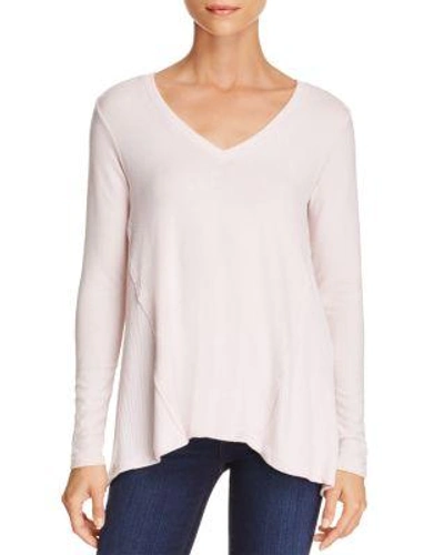Michael Stars Arched Hem Top In Sweet Pea