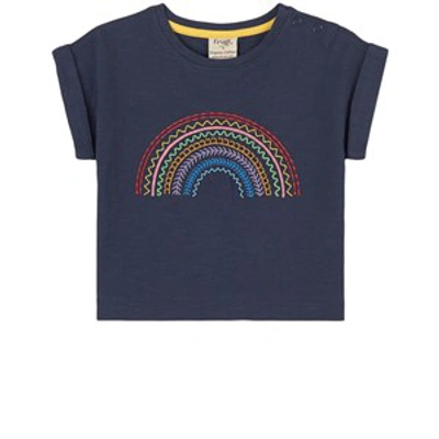 Frugi Kids' Sophia Rainbow T-shirt Navy