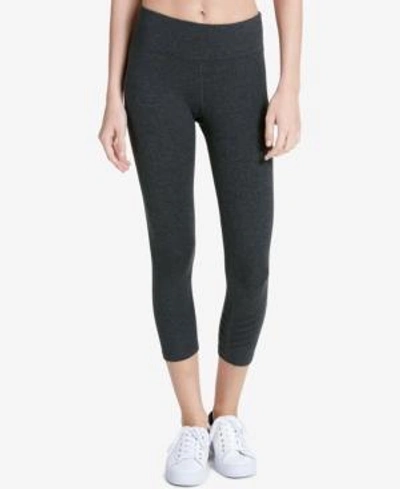 Calvin Klein Performance Cropped Leggings In Heather Charcoal