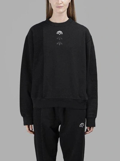 Adidas Originals By Alexander Wang Adidas By Alexander Wang Women's Black Inout Crewneck Sweater In In Collaboration With Alexander Wang